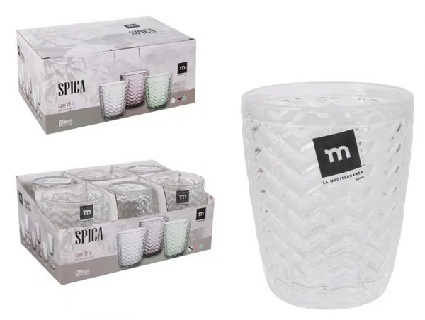 Glāzes Spica, caurspīdīgas, stikls, 320ml, D 7.8cm,  H 10cm, 6gab