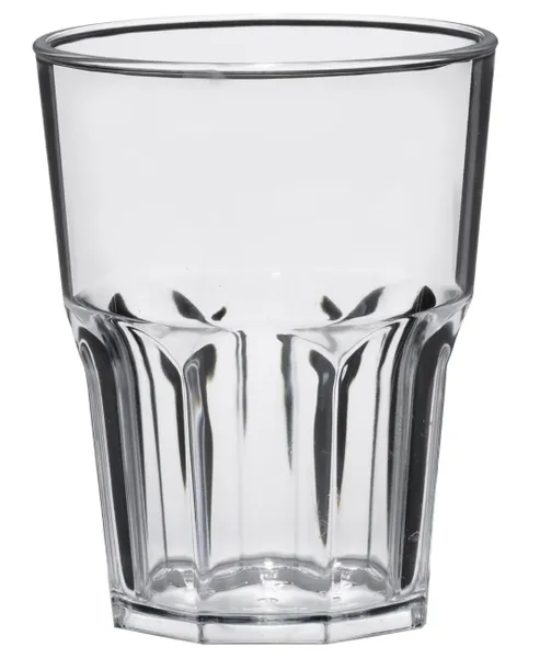 Glāzes(depozīta)GOLD PLAST Rox, plastmasa, 290ml, D 8,5cm, H 10cm,  0.57kg (LIETOTS)