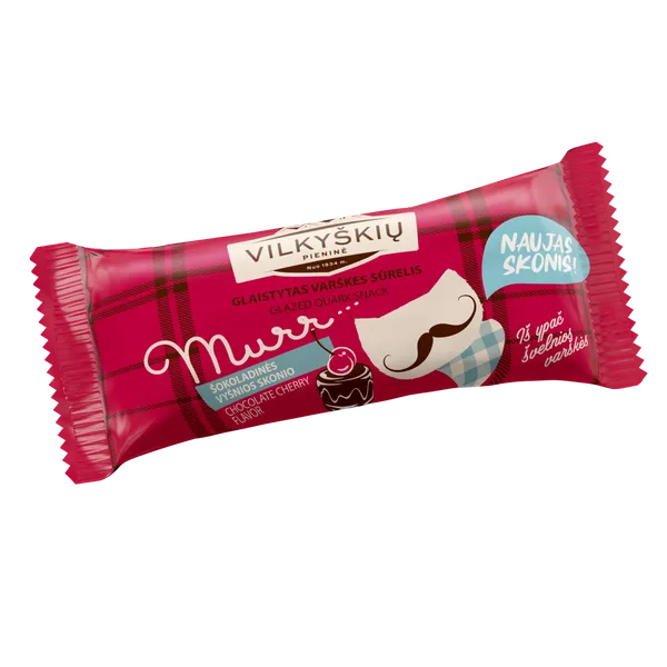 *Glazēts biezpiena sieriņš MURR, ar ķiršiem un šokolādi, 40g