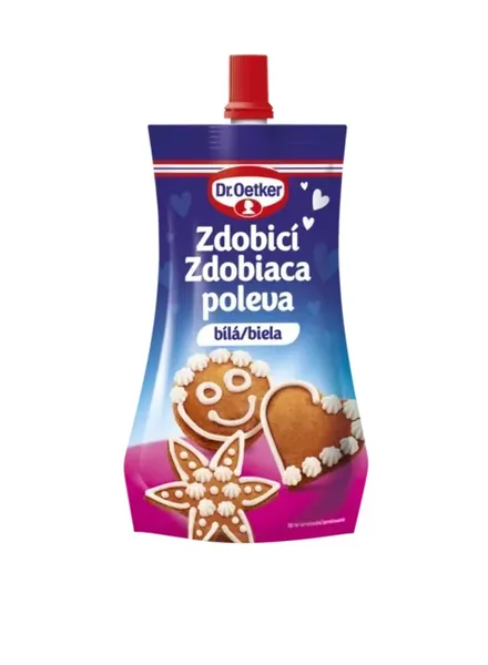 Glazūra pārtikas garnēšanai, balta Dr.Oetker, 140g