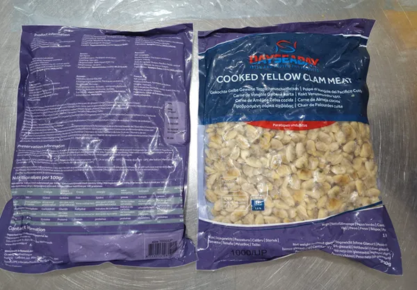 Gliemeņu gaļa, saldēta, 1000+, 20% glazūra, 800g/1kg