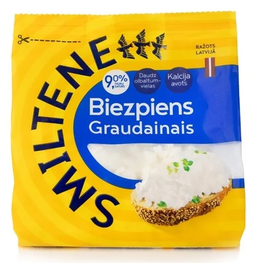 Graudainais biezpiens SMILTENE, 9%, 200g