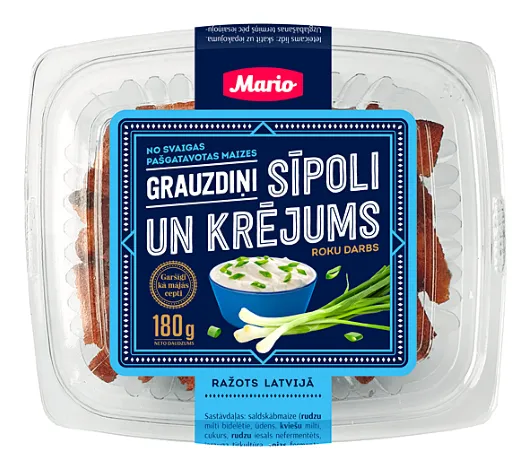 Grauzdiņi Mario sīpoli un krējums 180g