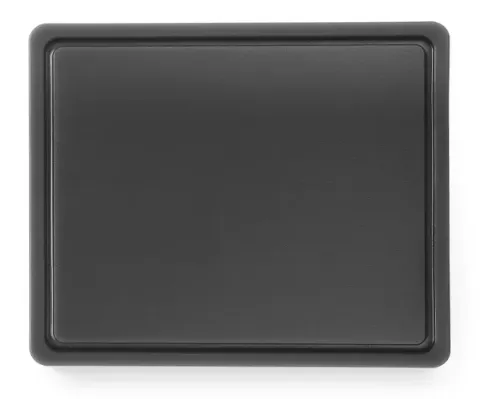 Griešanas dēlis, melns, ar rievu, HDPE, 32,5 x 26,5 cm, 826171