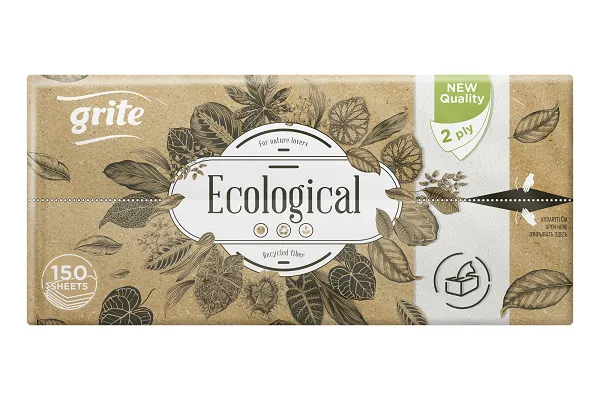 GRITE Salocītie papīra dvieļi Ecological 150gab, 2 slāņi