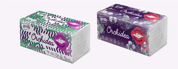 GRITE Salocītie papīra dvieļi Orchidea 120gab, 2 slāņi