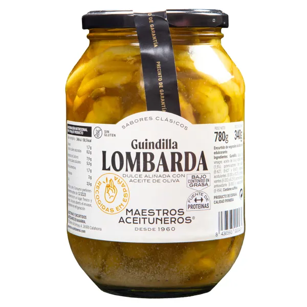 Guindilla, Lombarda čili pipari zaļie, saldie MAESTROS ACEITUNEROS, saldenā marinādē ar olīveļļu, 78