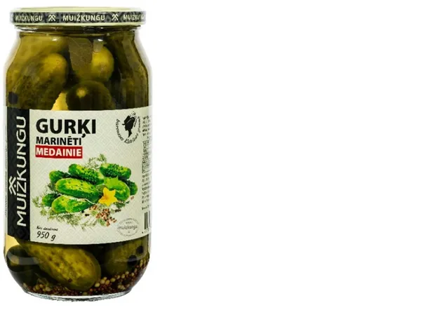 Gurķi marinēti medainie Muižkungu 1l/500g