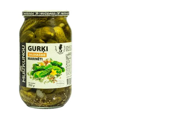 Gurķi saldskābie Muižkungu 950g
