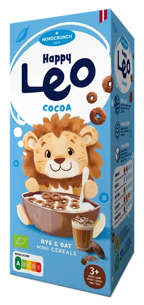 Happy Leo rudzu un auzu pārslas ar kakao, Organic, 150g