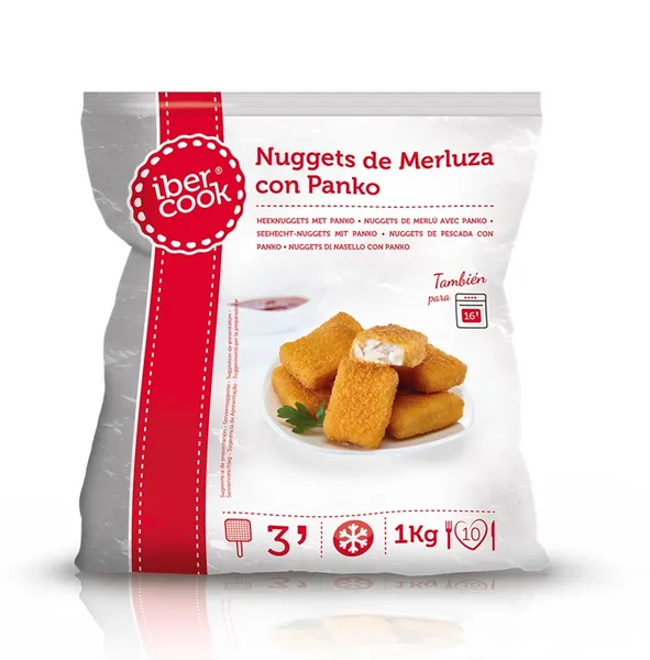 Heka filejas nageti panko rīvmaizē, saldēti, IBERCOOK, 1kg