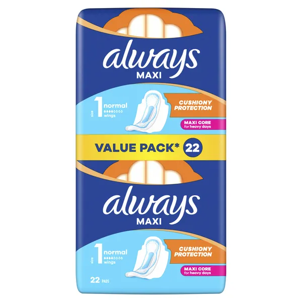 Higiēniskās paketes ALWAYS Maxi, Normal, S1, 22 gab.