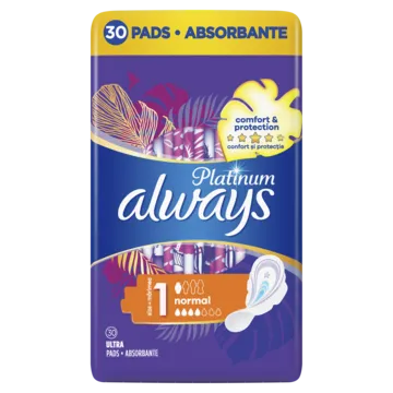 Higiēniskās paketes ALWAYS Platinum Normal, S1, 30 gab.
