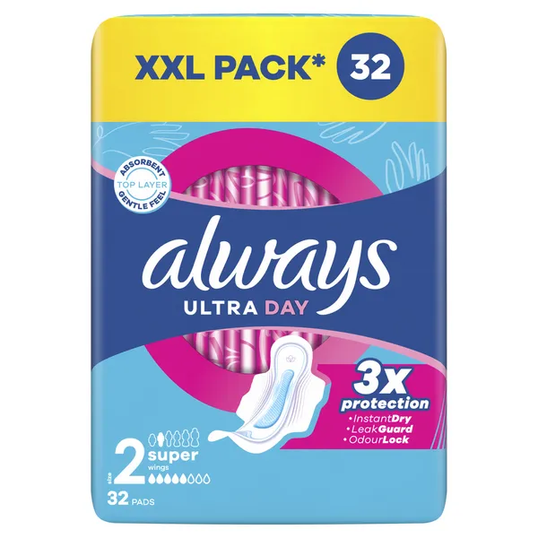 Higiēniskās paketes ALWAYS Ultra Super Plus, S2, 32 gab.