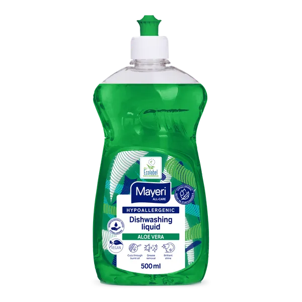 Hipoalerģisks trauku mazgāšanas līdzeklis MAYERI Aloe Vera, 500ml