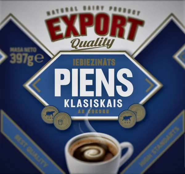 Iebiezināts piens Klasiskais ar cukuru, 397g