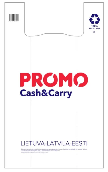 Iepirkumu maisiņš Promo Cash&Carry (logo Hochland), HDPE, 35/10x60cm, 50 mk