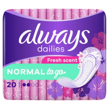 Ikdienas ieliktnīši ALWAYS Dailies to GO, Fresh Scent, 20 gab.