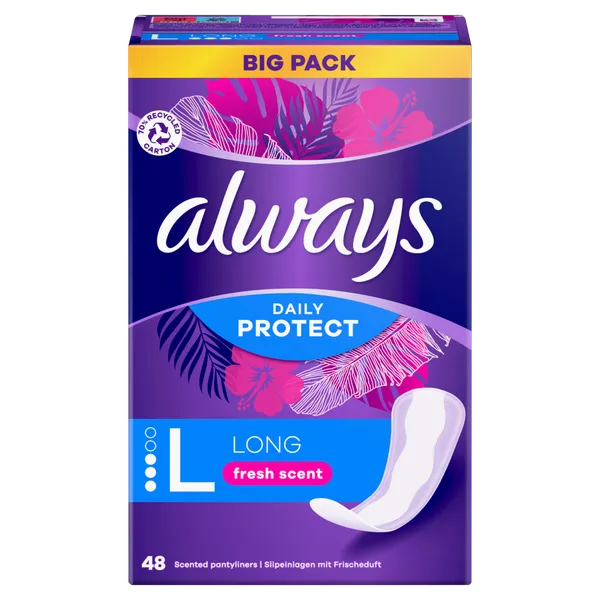 Ikdienas ieliktnīši ALWAYS Long, Fresh Scent, 48 gab.