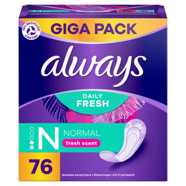 Ikdienas ieliktnīši ALWAYS Normal, Fresh Scent, 76 gab.