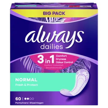 Ikdienas ieliktnīši ALWAYS Normal, Odour Lock, 60 gab.