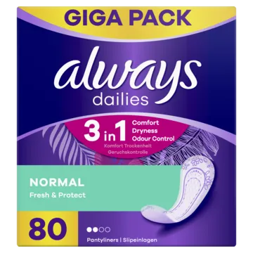 Ikdienas ieliktnīši ALWAYS Normal, Odour Lock, 80 gab.