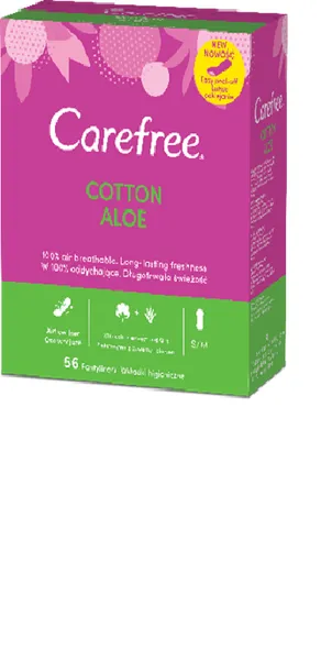 Ikdienas ieliktnīši CAREFREE Cotton Aloe, 56gab