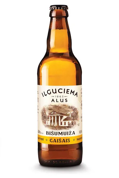 Iļģuciema gaišais alus Bišumuiža 5,8% 0.5L stikls (DEP)