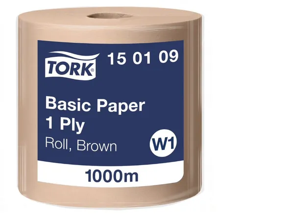 Industriālais papīrs TORK Basic Brown W1, 1 slānis, 1000m, 150109
