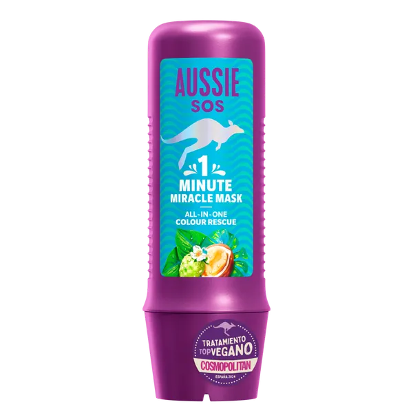 Intensīva matu maska AUSSIE SOS Colour Rescue, 1 Minute Miracle, 250 ml