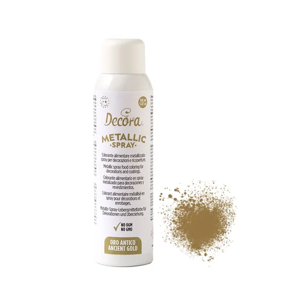 Izsmidzināma metāliska krāsviela DECORA ANCIENT GOLD, 150ml