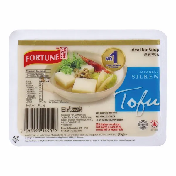 Japāņu stila zīda tofu FORTUNE, 300g