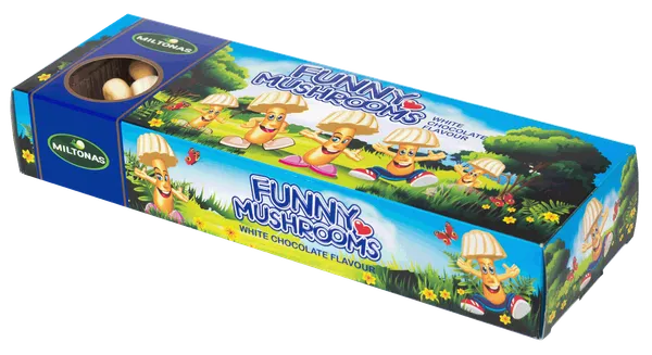Jautrie sēņuki ar balto šokolādi MILTONAS, 170g