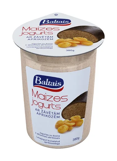 Baltais Maizes jogurts ar žāvētām aprikozēm, 380 g