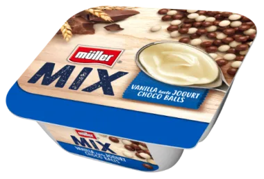 Jogurts MULLER Mix ar šokolādes bumbiņām 130g