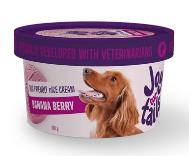 Joy for tails saldējums suņiem ''Banana Berry'' 100g