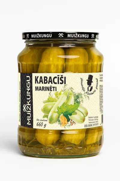 Kabači marinēti MUIŽKUNGU, 660g/350g