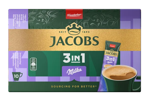 Kafijas dzēriens JACOBS 3in1 Milka (10x12.4g) 124g