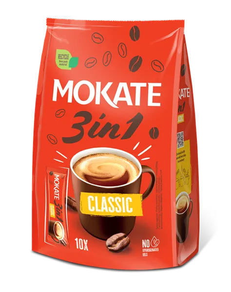 Kafijas dzēriens MOKATE 3in1 Classic maisiņā 17g x 10gb.
