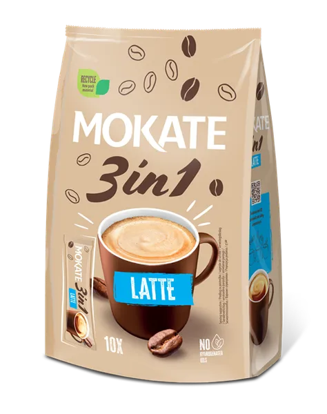 Kafijas dzēriens MOKATE 3in1 Latte maisiņā 15g x 10gb._NEW