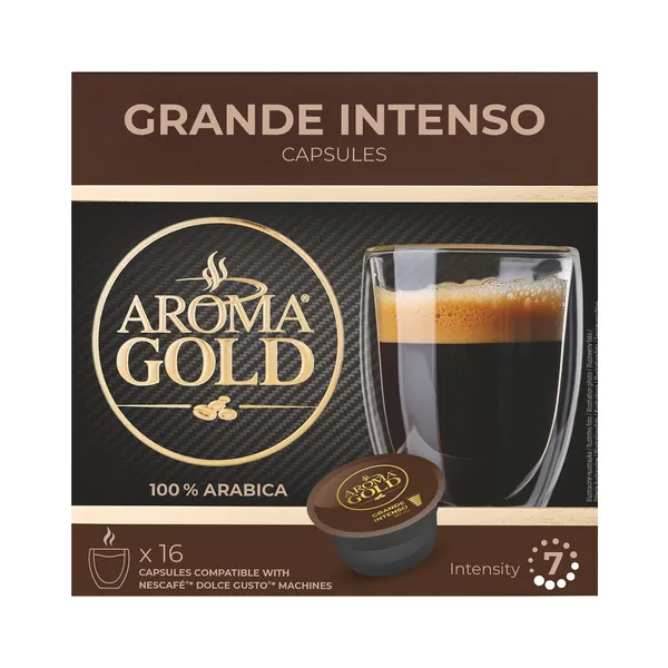 Kafijas kapsulas AROMA GOLD Grande Intenso, 16gab, 128g