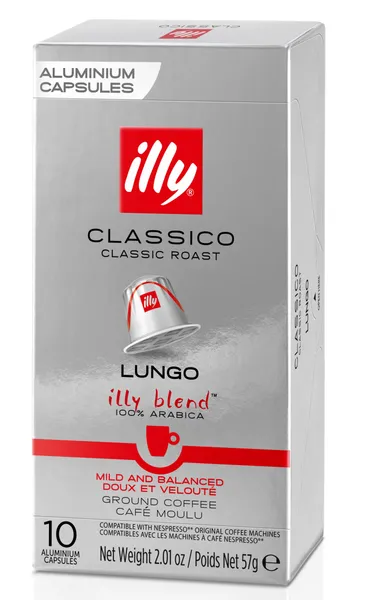 Kafijas kapsulas ILLY Nespresso Compatible, Lungo, 10gab, 57g
