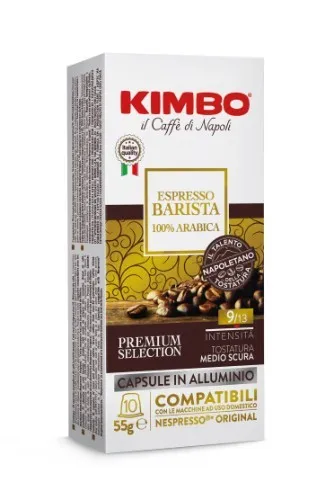 Kafijas kapsulas KIMBO Barista Napoli Alu, 10 x 5.5 g