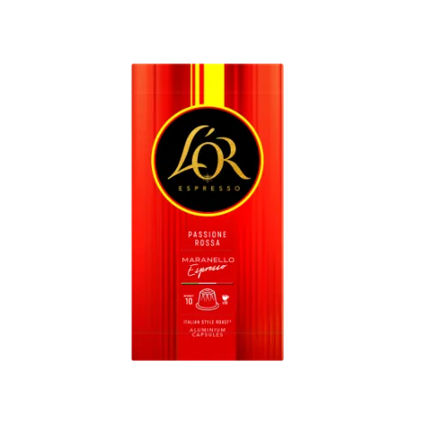 Kafijas kapsulas L'OR Ferrari Passiona Rossa Maranello Espesso, 10x5,2g