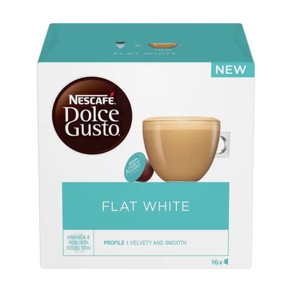 Kafijas kapsulas NESCAFE Dolce Gusto Flat White, 16gab, 187.2g