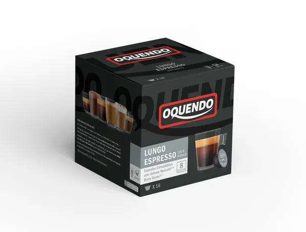Kafijas kapsulas OQUENDO DG Lungo Espresso, 7gx16gab