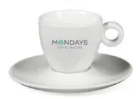 Kafijas krūzīte ar tasīti, mazā, MONDAYS, 85ml, 1gab