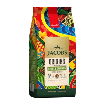 Kafijas pupiņas JACOBS ORIGINS Brazil&Colombia 1kg