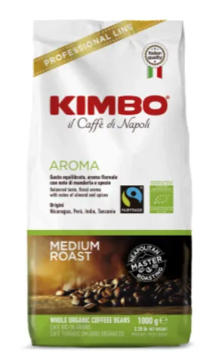 Kafijas pupiņas KIMBO Aroma Organic, 1 kg
