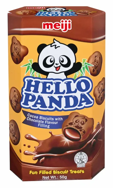 Kakao cepumi ar šokolādi MEIJI HELLO PANDA, 50g